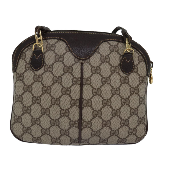 GUCCI GG Canvas Web Sherry Line Shoulder Bag PVC Beige Green Red Auth ep5130 - Picture 3 of 16